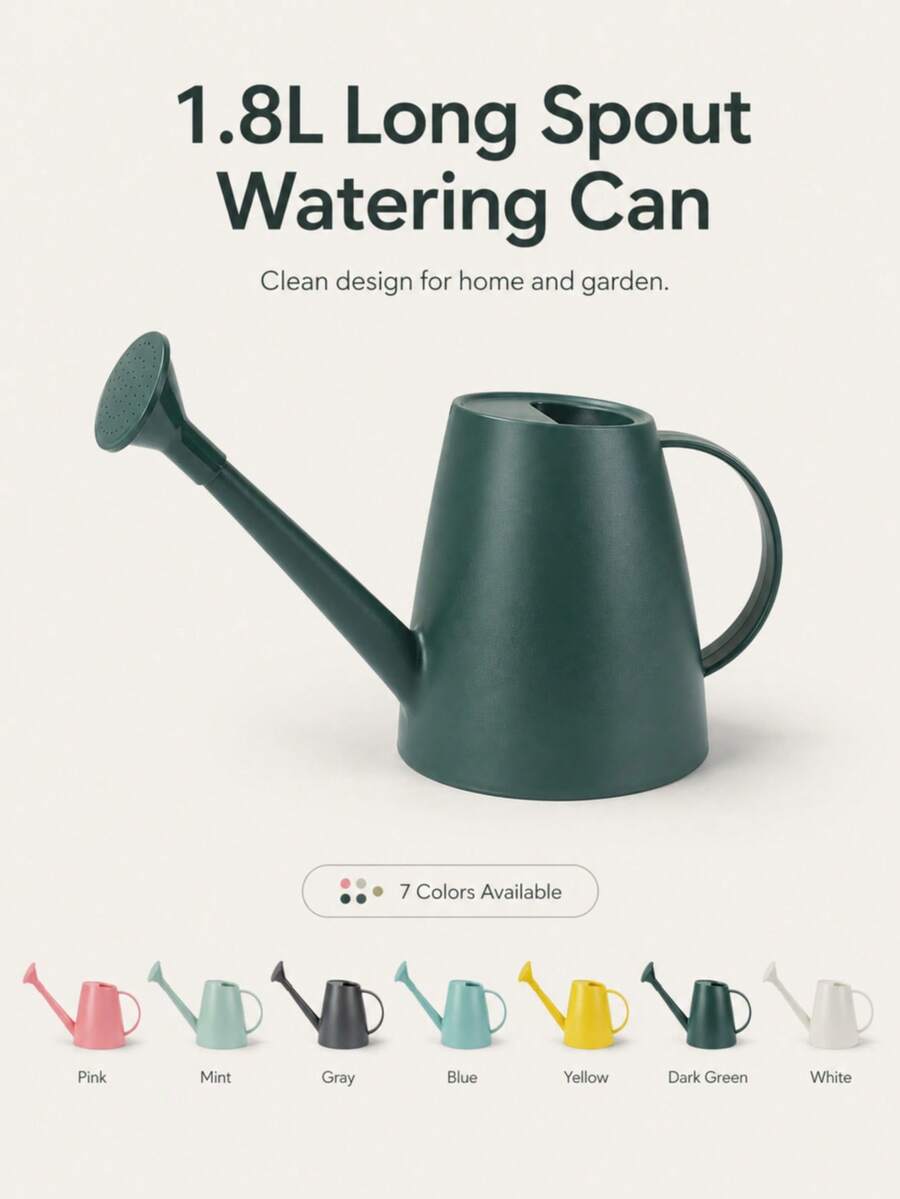 2件/組現代式澆水壺附可拆卸噴嘴 - 耐用防碎塑料,適用於室內外植物,長噴嘴可精準澆水 - 澆水壺 - 查看 1