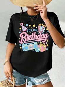 Dam-T-shirts - Svart - Visa 2