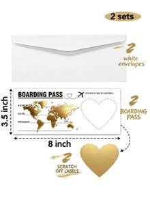 1 Set Surprise Reveal Scratch Off Card What Boarding Pass Card DIY Party Game Card For Birthday Christmas Holiday Announcement Gifts - Surprise Card - View 10