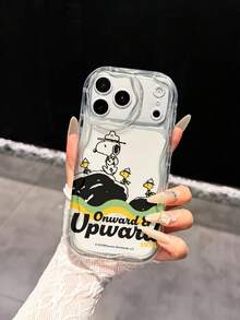 Miniso Ốp lưng điện thoại Snoopy trong suốt, viền lượn sóng, tương thích với iPhone 17 Pro Max, 17, 16 Pro Max, 15 Pro Max, 16 Pro Max, 14, 13, 12, 11, 14 Pro, 15 Plus, 12 Pro, 16 Plus, in hình hoạt hình dễ thương. - Nhiều màu - Xem 4