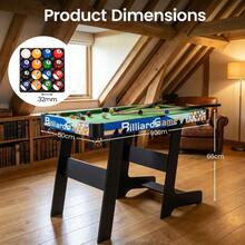 Compact Foldable Billiards Table 90 * 50 * 66cm, Portable Indoor Billiards Table With Clubs Complete Set Of Accessories - Variant1 - View 2