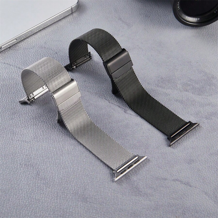 不鏽鋼編織錶帶 男女通用 38mm 40mm 41mm 42mm 44mm 45mm 46mm 49mm 配件 相容 11-1 SE Ultra 3 2 1 手錶錶帶 - 常規款 - 查看 1