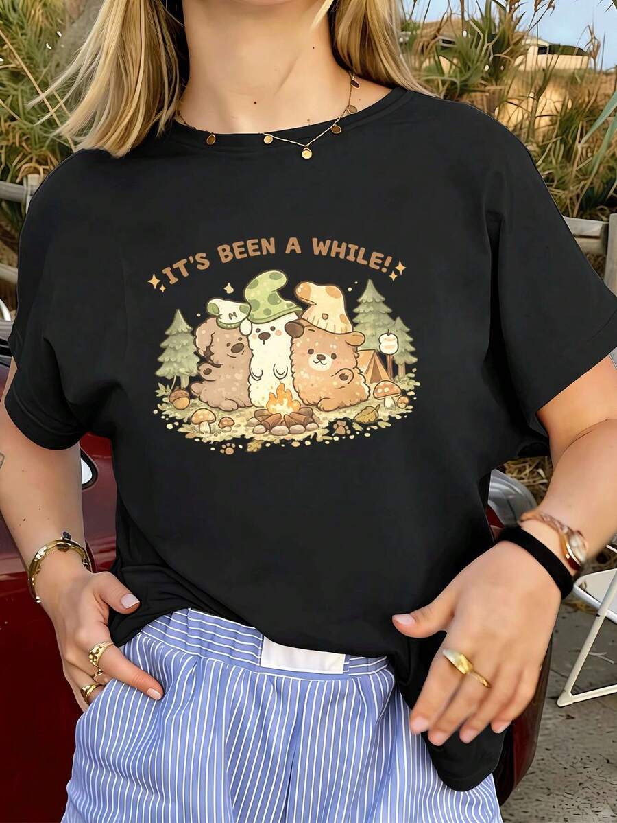 Women T-Shirts - Black - View 1