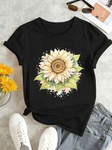 Women T-Shirts - Black - View 1