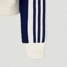 adidas 運動休閒舒適百搭翻領外套白藍色短版女款KY2150 - 寶藍色 - 查看 6