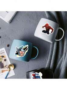 50 PIEZAS Pegatinas oficiales y auténticas con licencia de los Vengadores y Tony Stark, pegatinas de dibujos animados para botellas de agua, portátiles, parachoques, decoraciones - Unitalla - Ver 2