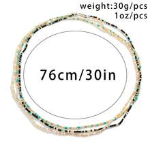 3pcs Vintage Rainbow Beaded Multi-Layer Belly Chain, Women Holiday Casual Beach Sexy Body Chain - Bead Colors Random - Multicolor - View 7