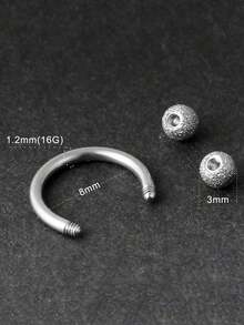 12 chiếc khuyên môi 16G bằng thép không gỉ, khuyên môi kiểu Monroe, khuyên tai sụn, khuyên mũi, trang sức xỏ khuyên Medusa, unisex - bộ 12 món - Xem 4