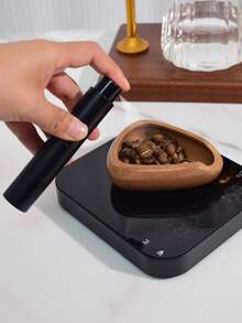 Brutelle 2pcs/Set Ceramic Coffee Bean Weighing Tray + Coffee Bean Mister, Hand Drip Coffee Accessories, Simple And Convenient - Two Pieces/set - View 5