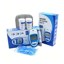 Un conjunto de medidor de glucosa en sangre con una tira de prueba de recolección de sangre de aguja de recolección de sangre para medir la hiperglucemia en 8 segundos. - Multicolor - Ver 4