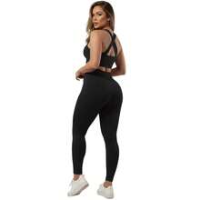 Combo Of 4 Sets Of Leggings, Gym Workout, Supplex Top And Pants A01 Plain - ĐEN-XÁM-NÂU-RƯỢU VANG - Xem 5