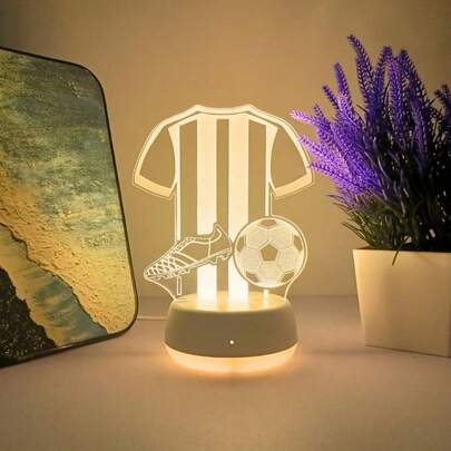 Đèn ngủ 3D hình áo đấu bóng đá chủ đề World Cup, ánh sáng ấm áp có công tắc điều khiển, thích hợp trang trí phòng ngủ, quà tặng cho người hâm mộ bóng đá, đèn LED.