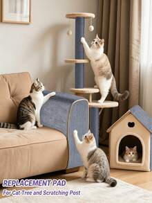 升级加厚自粘猫抓板，59.99x30.0厘米，防抓垫，可裁剪，适用于家具、沙发、门、墙面，猫咪攀爬架保护膜 - 均碼 - 查看 8