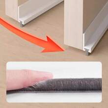 1pc Self-Adhesive Brush Door Bottom Seal Strip, Insect-Proof & Sound-Insulating Door Draft Stopper - Durable Home Improvement Door Bottom Seal - Brush Type - View 4