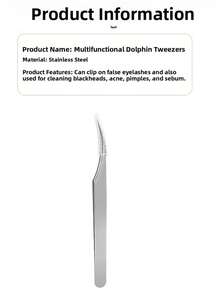 1pc Blackhead Remover Tool & Precision Tweezers - Multicolor - View 11