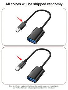 USB C To USB Adapter, Type-C To USB Adapter, USB C Male To USB A Female Adapter, USB 3.0 OTG Adapter Type-C To USB Adapter, Compatible With Laptops/Tablets/Smartphones With USB Type-C Port - Black - View 11