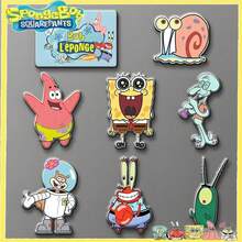 SpongeBob SquarePants 5pcs/1pc, SquarePants Fridge Magnets, Cartoon Fridge Magnets, Fun Fridge Magnets, Patterns Include , Squidward, Sandy, Mr. Krabs. Suitable For Kitchen, Office, Kitchen Decor, Home Decor, Scene Decor, Holiday Gifts, Exquisite Gifts, Fridge Decoration, Holiday/Party Gifts, Halloween And Christmas Gifts (Random Style) - Multicolor - View 3