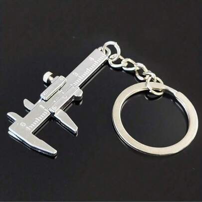1pc Portable Mini Caliper Tools, Key Ring Alloy Vernier Caliper, Key Chain Calipers, Measuring Gauging Tools, Ornaments Rulers 0.0-1.57inch