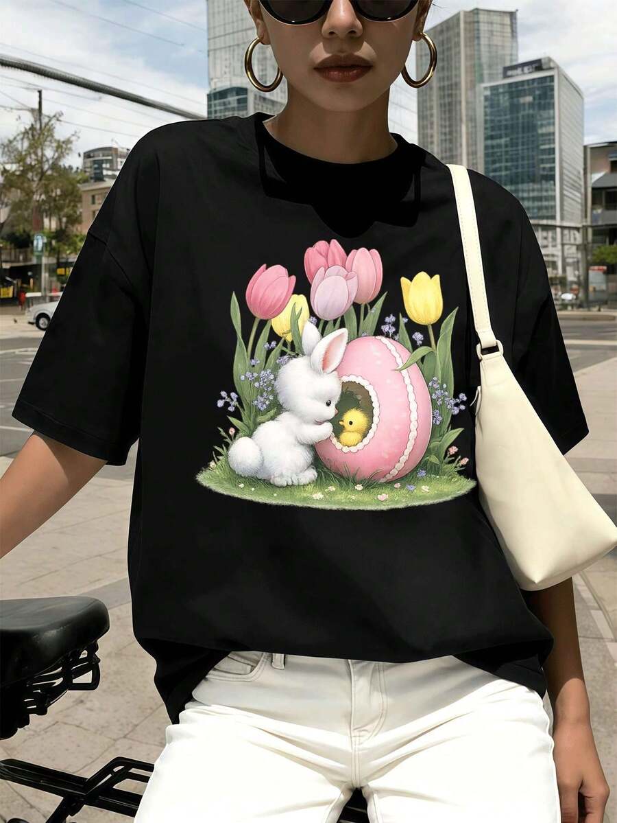 Women T-Shirts - Black - View 1