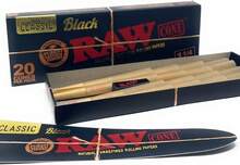 RAW Cones Black 1 1_4 Size: 20 Pack &Amp; Loader - Patented Slow Burning Pre Rolled Cones &Amp; Tips, Includes Green Blazer Sticker - 白色 - 查看 3