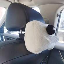 1pc Coal Pattern Car Seat Back Paper Towel Box, Cute Coal Gas Car Tissue Box, Car Decor - 1 Lump Of Coal - View 5