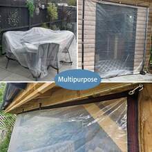 Clear Tarps 8x10 FT Heavy Duty Waterproof, Reinforced Vinyl Tarpaulin With Grommets For Outdoor Patio Enclosure Greenhouse Cover Summer Winter Protection - 8*10 FT - View 10