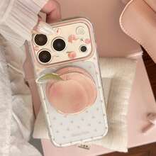 Ốp điện thoại GUCADI màu hồng trong suốt chấm bi [bóng dầu] + đế từ tính màu hồng, kiểu dáng nữ tính tươi tắn, tương thích với Apple 17 Pro Max, 16 inch có đế từ tính, phiên bản trong suốt 15 inch, thời trang, độc đáo, sáng tạo, hình học, tối giản, tươi mới, cá tính. - Trong sáng - Xem 6