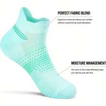 1 par de calcetines de compresión de corte bajo para mujeres - Diseño de talón y tobillo reforzados para absorción de impactos, adecuados para correr, senderismo, trotar, el ajuste de compresión promueve la circulación sanguínea, lavable a máquina - Multicolor - Ver 7