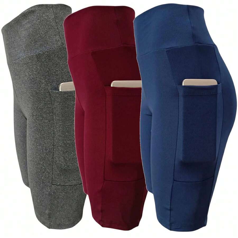 Kit 03 Bermudas Suplex POWER Ciclista Academia Com Bolsos Fundo