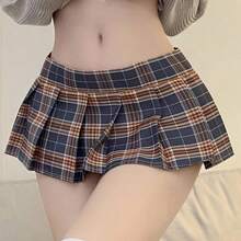 Faldas ultracortas Jk, falda de disfraz de Cosplay a cuadros, faldas plisadas de colegiala de verano de estilo japonés, falda Sexy Vintage para discoteca - B5 - Ver 2
