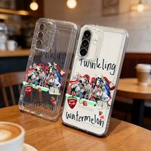 Phone Case - Soft TPU Clear Case With Glitter Watermelon Design, Compatible With Samsung Galaxy A56 A36 A26 A17 A07 A35 A55 A06 A05S A34 A25 A05 A14 A24 A54 A15 A73 A53 A13 A23 A33 A52 A72 4G 5G - 樣式 1 - 查看 2