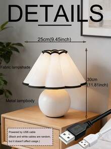 1pc USB Powered Minimalist Desk Lamp, Modern Retro Creative Elegant Decor Lamp, Suitable For Bedroom Bedside, Room Tabletop - Multicolor - View 10