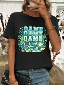 Dam-T-shirts - Svart - Visa 1