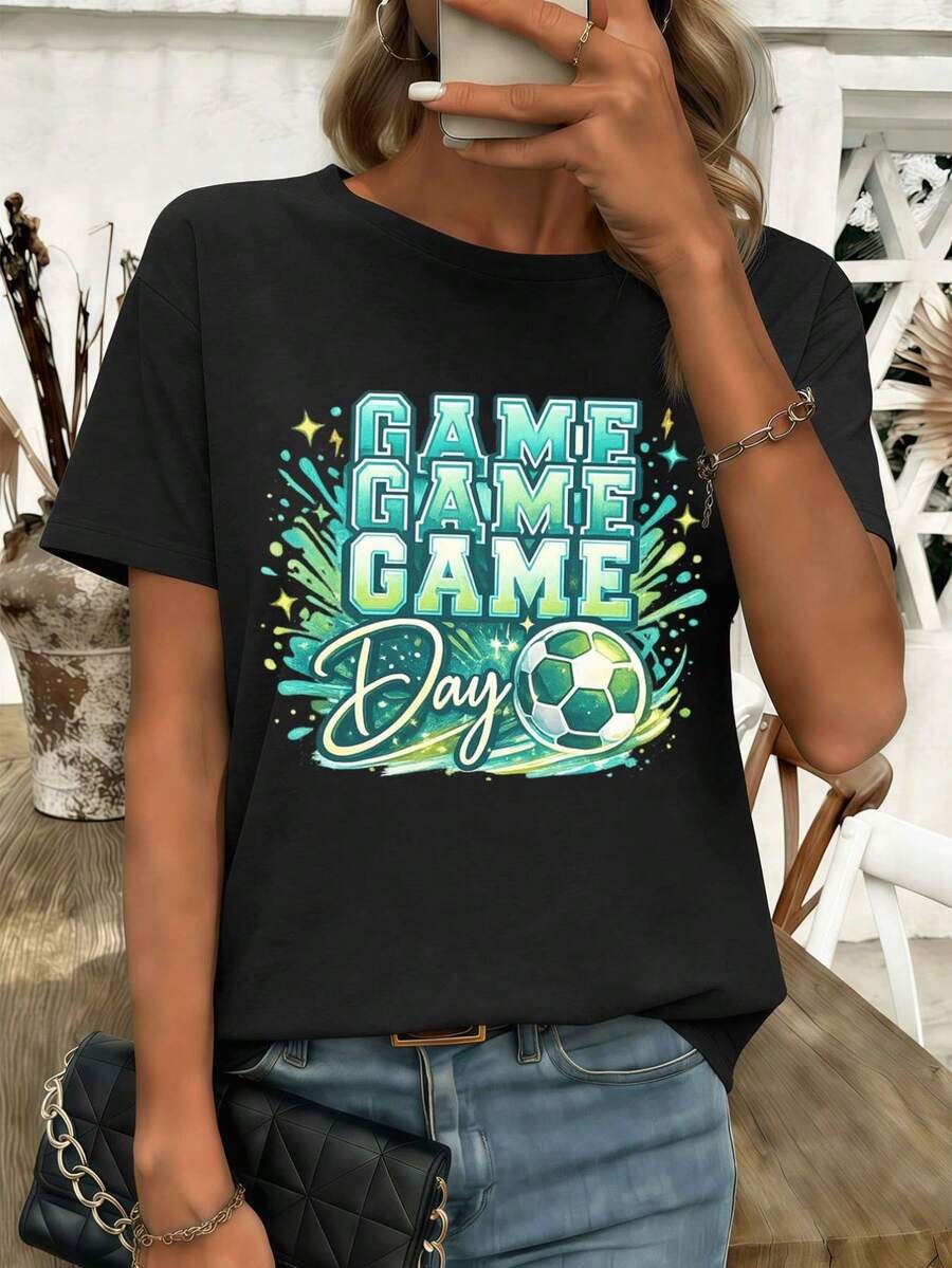 Dam-T-shirts - Svart - Visa 1