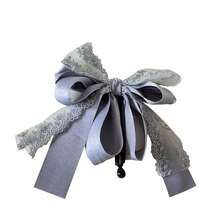 Korean Cute New Lace Bow Hair Clip For Women 2026 New High-End Temperament Hair Accessories Banana Clip Vertical Clip - 粉紅蕾絲蝴蝶結香蕉夾 - 查看 6