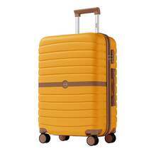 Suitcase 20 24 28 Inch Cabin Carry On Check In ABS PC Hard Shell Spinner Wheels Lock Small Medium Large Travel Luggage Set For Holiday Family - 黃色 - 查看 12