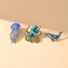 海洋生物珐琅胸针 时尚装饰胸针 衣领徽章 包饰 珠宝礼品 - 彩色 - 查看 7