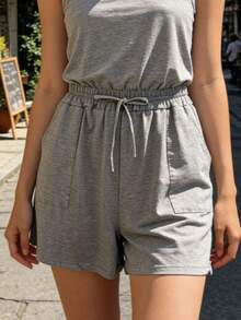 Women Shorts - Light Grey - View 2