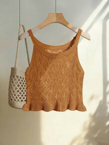 Bộ đồ nữ thanh lịch kiểu vintage 2 mảnh: Áo hai dây khoét rỗng và chân váy midi, thích hợp cho kỳ nghỉ hè, đi biển, lễ hội Coachella, mùa xuân. - trái cam - Xem 5