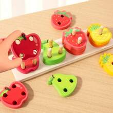 4-Pillar Fruit Fishing Game, Color Recognition & Fine Motor Skills Development, Early Educational Toy For Children - Multicolor - View 9