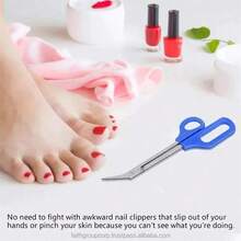 1/2pcs Thick Toenail Clipper, Long Handle Design - Precise Toenail Clipper, Suitable For Thick Nails, Also Capable Of Cutting Calluses, Essential Tool For Manicure & Pedicure | Ergonomic Design | Metal Structure - Multicolor - View 9