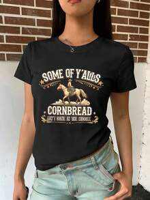 Women T-Shirts - Black - View 2