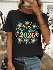 Dam-T-shirts - Svart - Visa 1