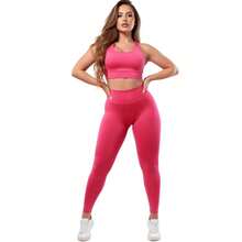 Combo Of 4 Sets Of Leggings, Gym Workout, Supplex Top And Pants A01 Plain - 灰藍粉綠 - 查看 4
