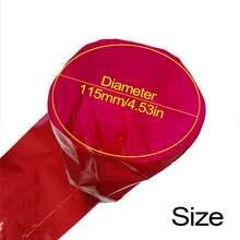 SISCCI 1m Length X 180mm Width Red Plastic Sausage Casing, Heat-Resistant Steaming And Boiling Red Sausage Film For Homemade, Commercial, Sausage, Grilled Sausage And Ham Sausage, Manual Sausage Stuffing Tool Casing - Red - View 3