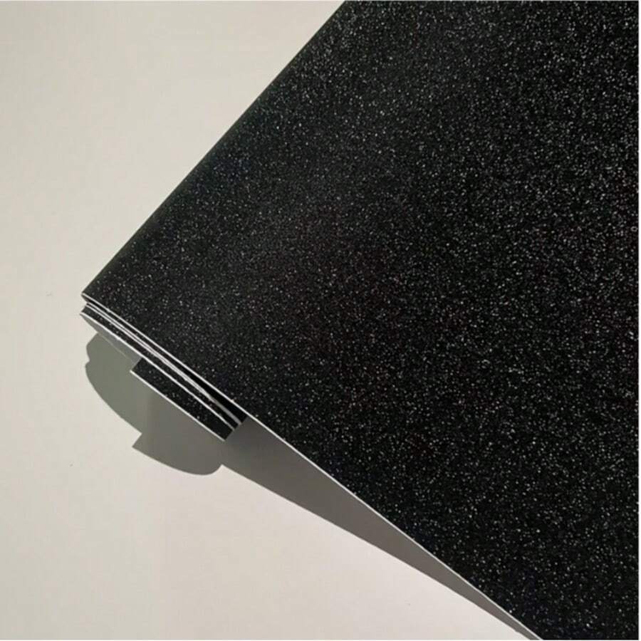 30cm*100cm 闪点黑色PET汽车贴膜,自粘式DIY,新手也能轻松上手,安装简便,移除后不留残胶,适用于全车车身、引擎盖、后视镜、内饰、轮毂等部位的定制。 - 閃點黑 - 查看 1