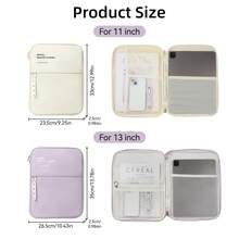 DANYCASE Ốp bảo vệ máy tính bảng 11-13 inch phù hợp với iPad thế hệ 11, 10, 9, 8, 7, Air, Pro, nhẹ và có khóa kéo trượt mượt mà. - Nhiều màu - Xem 5