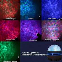 1 USB Aurora Borealis Projector Light, Creating A Magical And Wonderful Night Light Of The Milky Way And Starry Sky For Any Room. With A Remote Control For Remote Adjustment, It Offers A Multi-Color Light Show. The Galaxy Star Aurora Borealis Projector Light Is A Novel Decorative Light For Bedrooms And Living Rooms. It Is The Perfect Ideal Atmosphere Light For Home Theaters, Ceilings, Birthdays, Parties, Camping, And Weddings. It Is A Perfect Gift - ánh sáng đa sắc - Xem 15