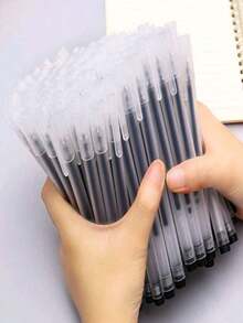 Bộ 5/10/20 ruột bút bi gel siêu mảnh, mực đen/xanh dương/đỏ, thích hợp cho trường học, văn phòng, thi cử, văn phòng phẩm, đồ dùng cần thiết cho năm học mới. - màu đen - Xem 7