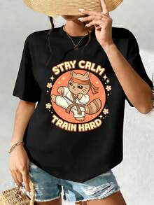 Women T-Shirts - Black - View 2